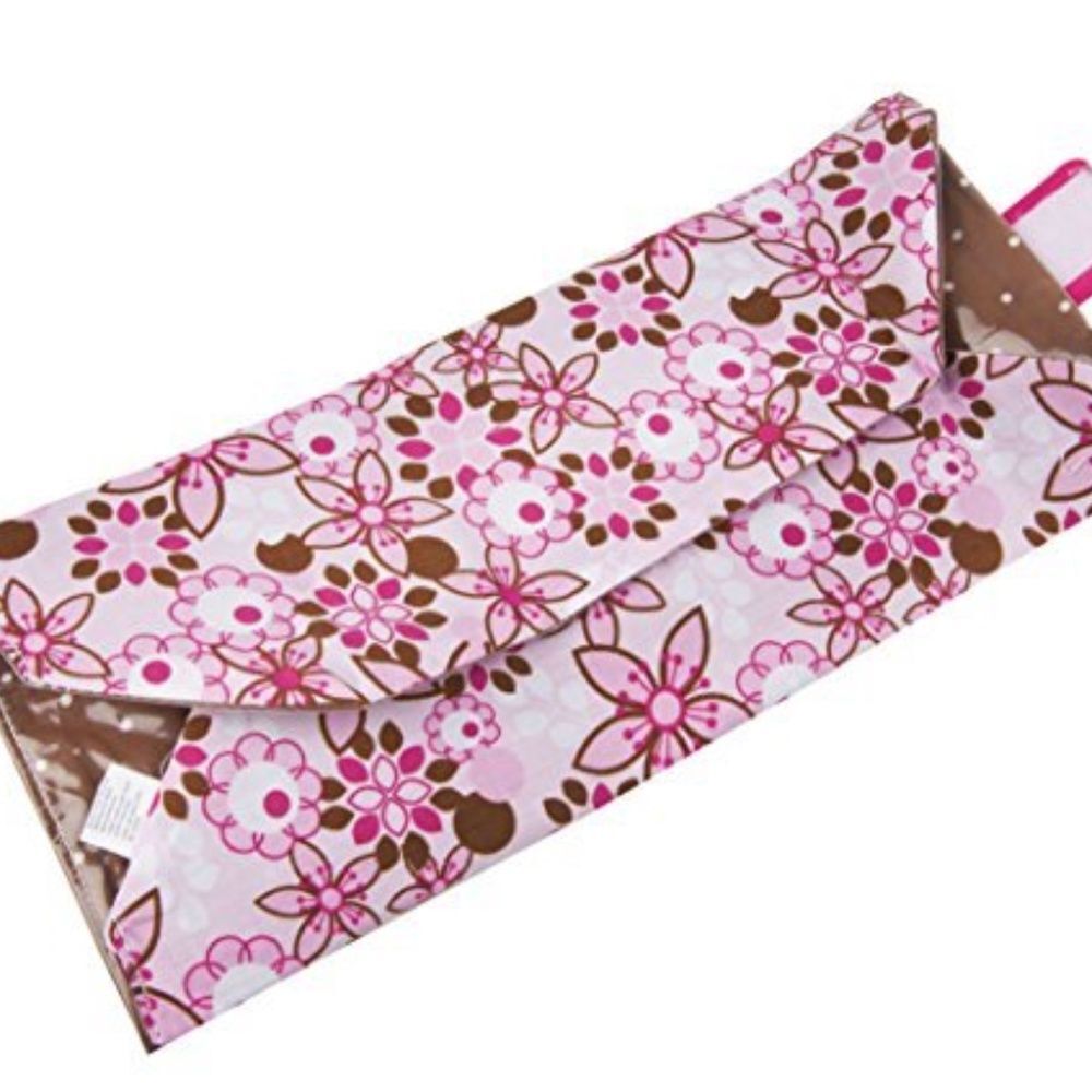 Ginsey Wrap n Mat Convertible Reusable Placemat Sandwich Wrap Pink Floral New